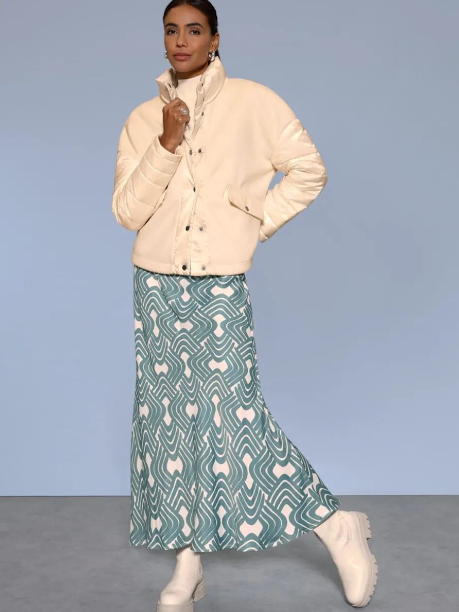 Veste courte mélange de matières tendance