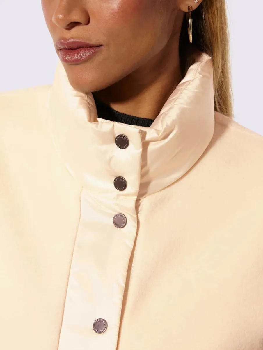 Veste courte mélange de matières tendance