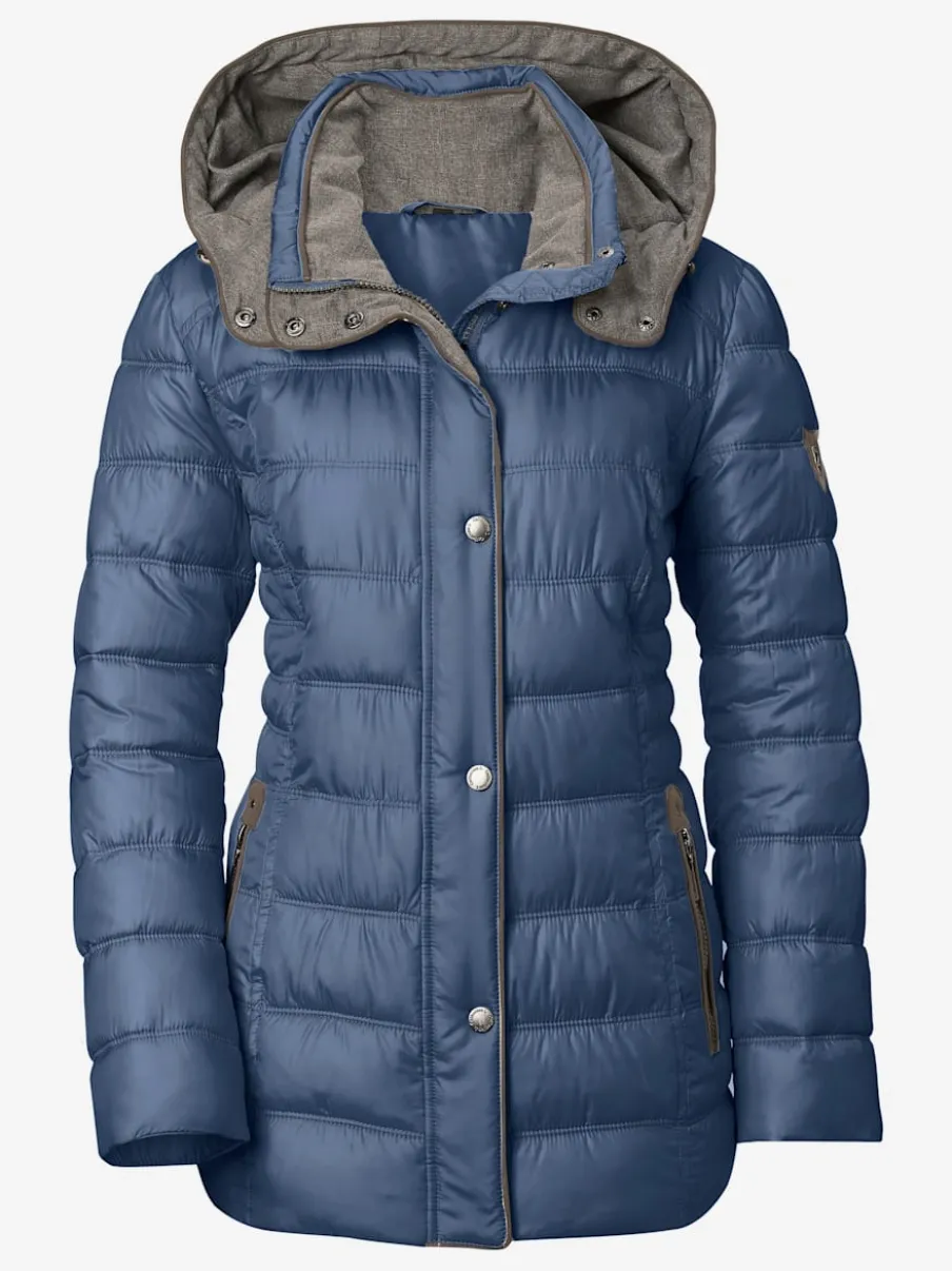 Veste décontractée col montant avec capuche amovible
