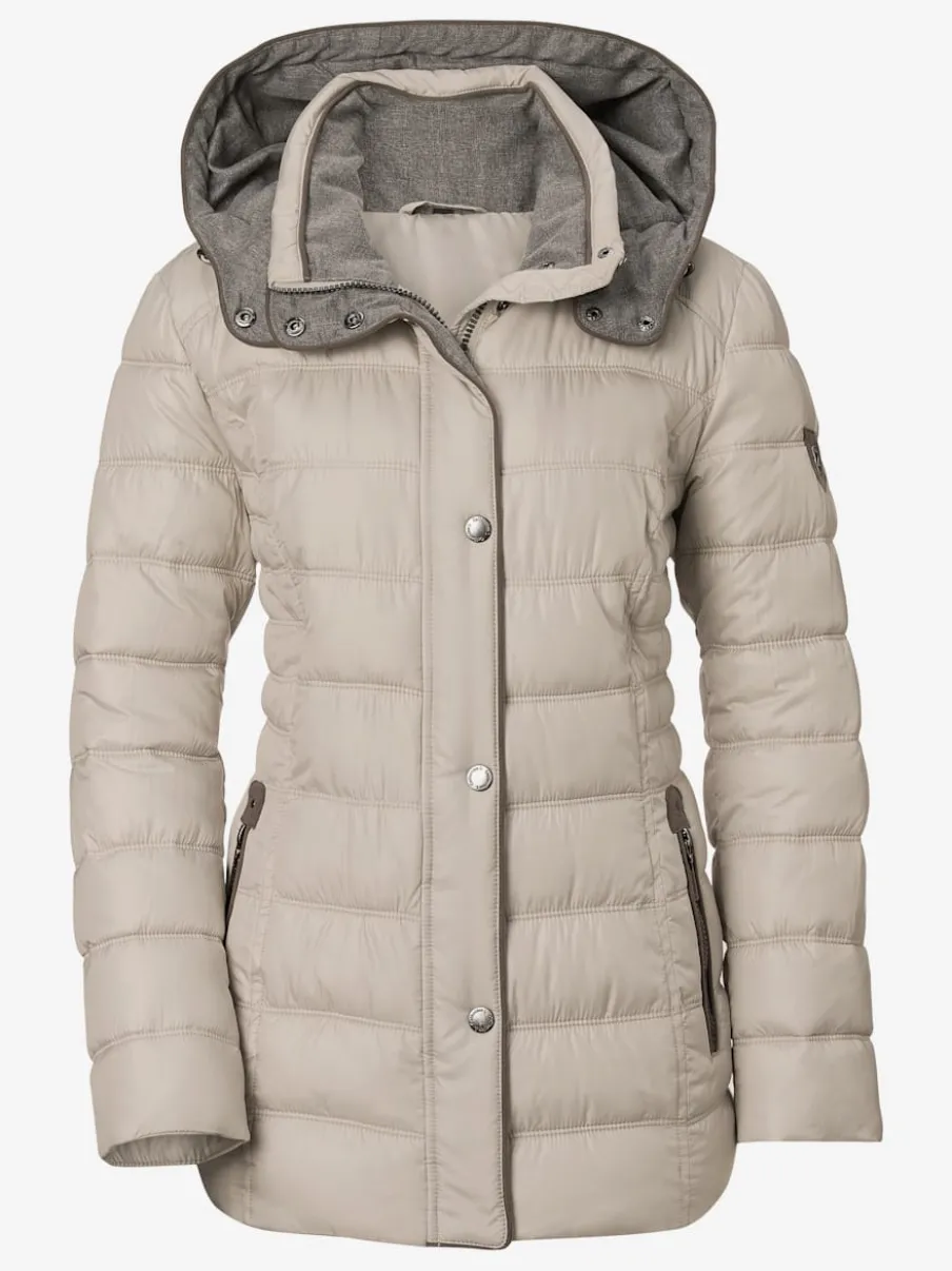 Veste décontractée col montant avec capuche amovible