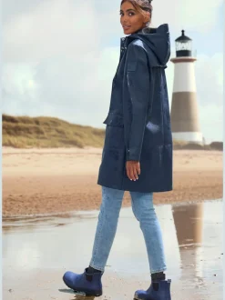 Veste de pluie parka longue et imperméable à capuche