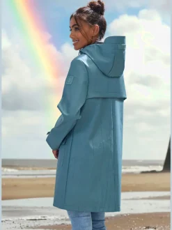 Veste de pluie parka longue et imperméable à capuche