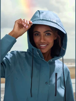 Veste de pluie parka longue et imperméable à capuche