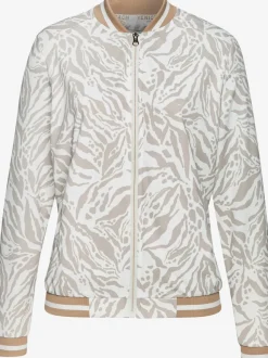 Veste de sport à glissière avec poches et motifs uniques