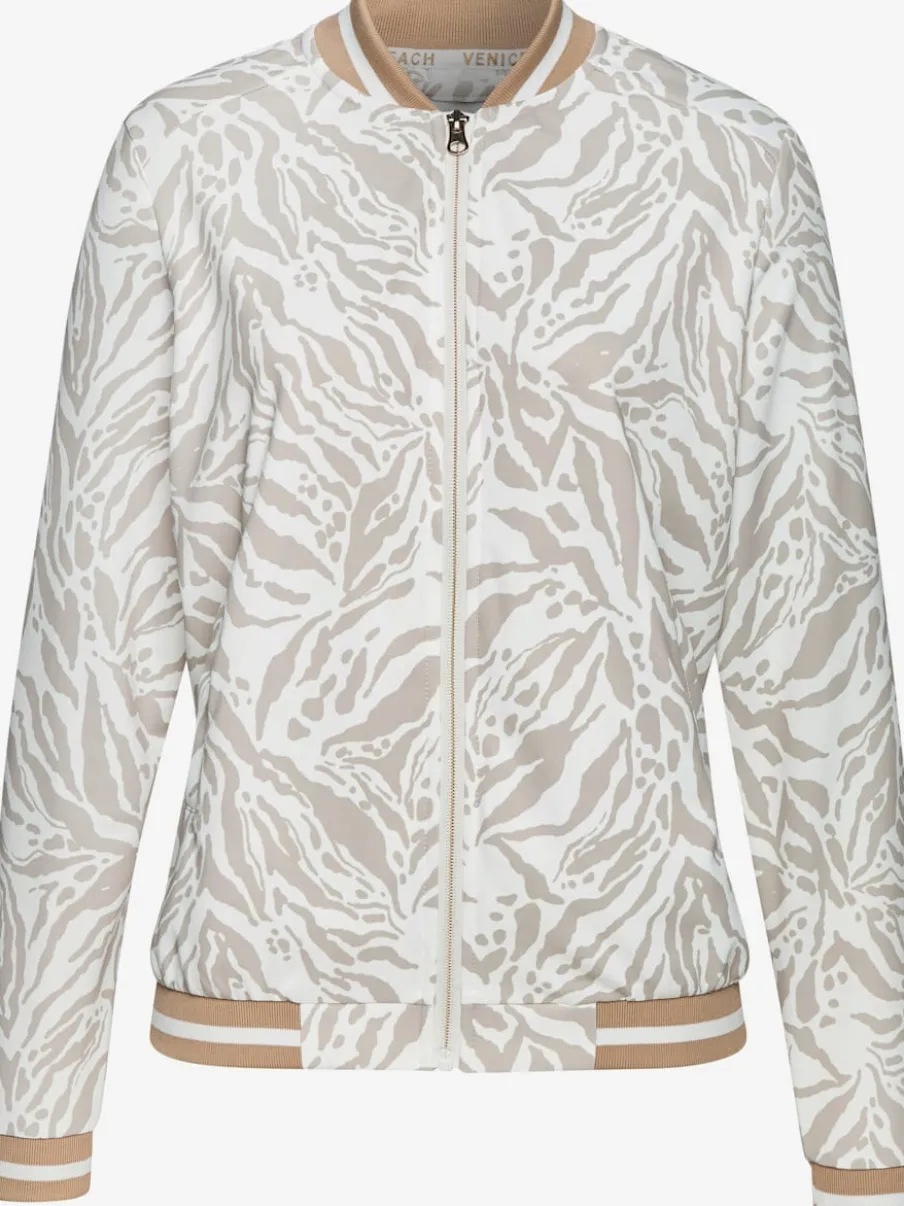Veste de sport à glissière avec poches et motifs uniques