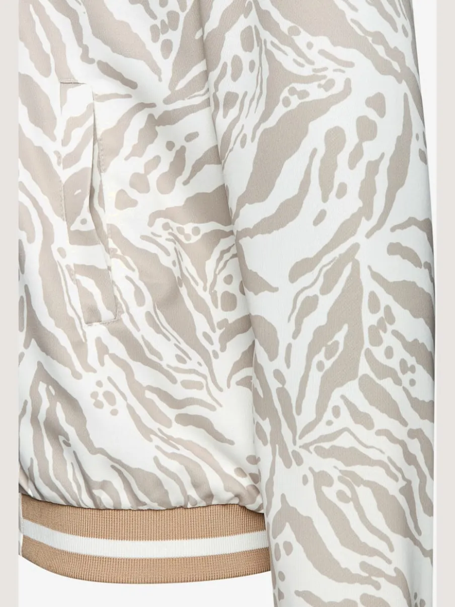 Veste de sport à glissière avec poches et motifs uniques