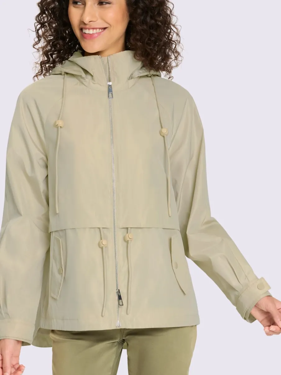 Veste d'extérieur avec capuche amovible et poches rabattables