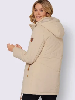 Veste d'extérieur avec capuche amovible et poches zippées