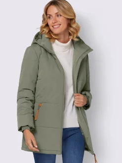 Veste d'extérieur avec capuche amovible et poches zippées