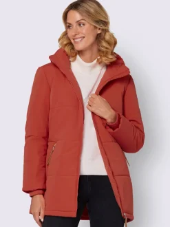 Veste d'extérieur avec capuche amovible et poches zippées