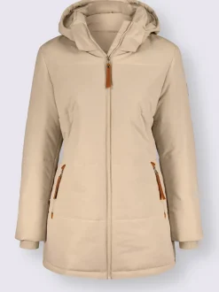 Veste d'extérieur avec capuche amovible et poches zippées