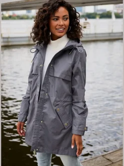 Veste d'extérieur légère avec capuche et poches pratiques