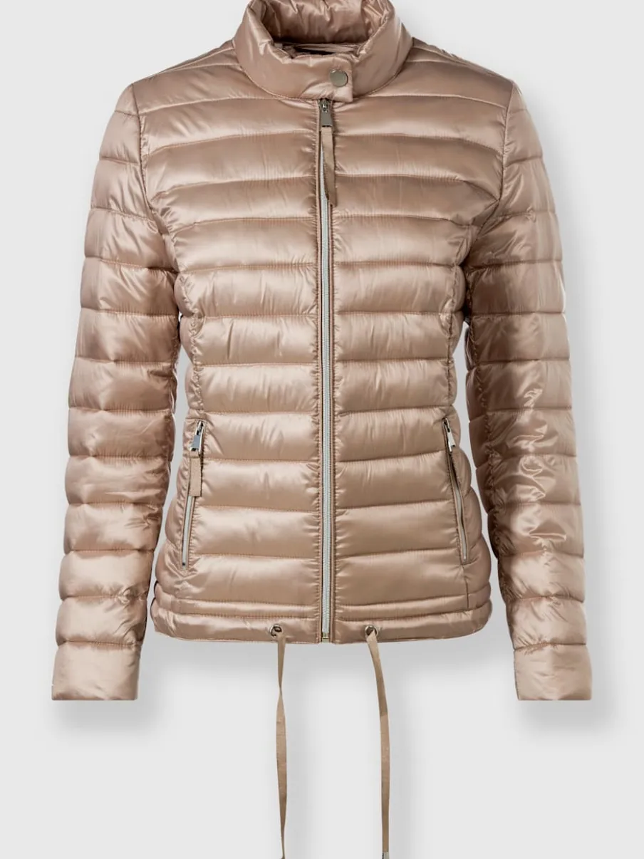 Veste d'extérieur matelassée avec col montant zippé