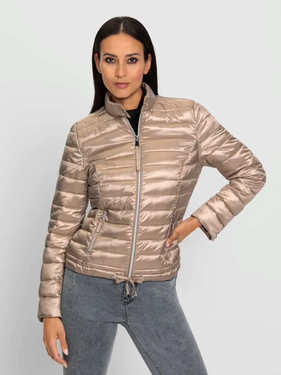 Veste d'extérieur matelassée avec col montant zippé