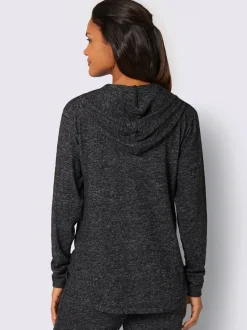 Veste douce avec capuche et glissière intégrale extensible