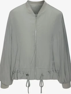 Veste d'été légère avec glissière devant et finitions à l'ourlet