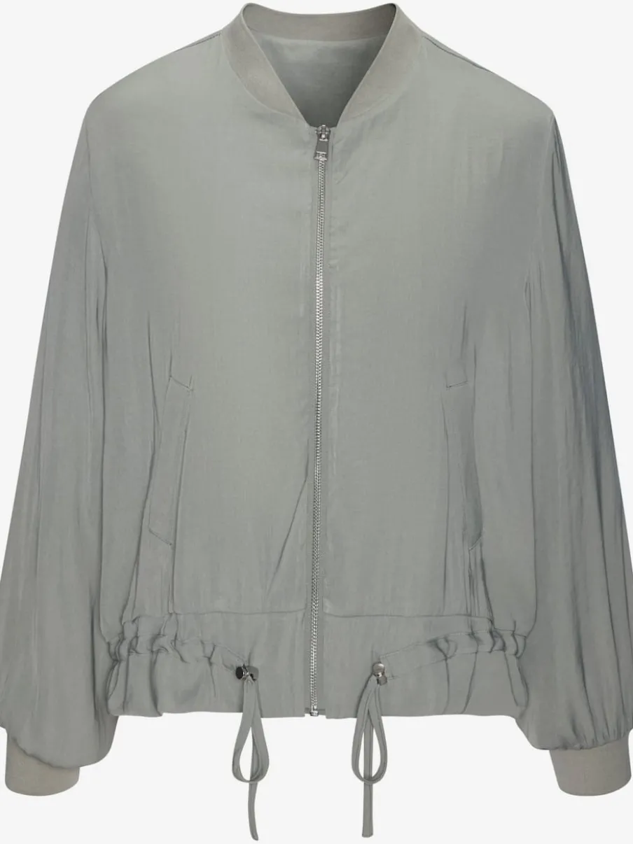 Veste d'été légère avec glissière devant et finitions à l'ourlet