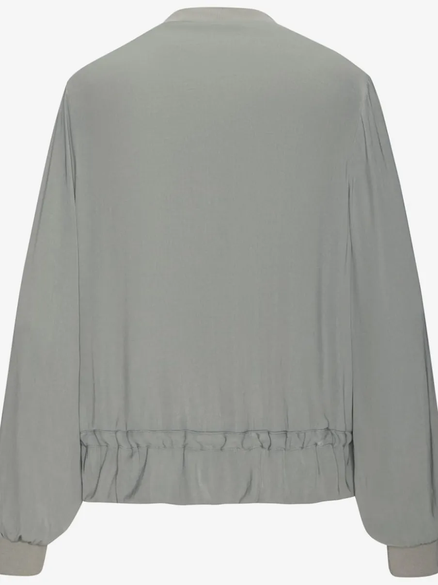 Veste d'été légère avec glissière devant et finitions à l'ourlet