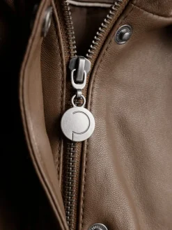 Veste en cuir pur cuir d'agneau nappa