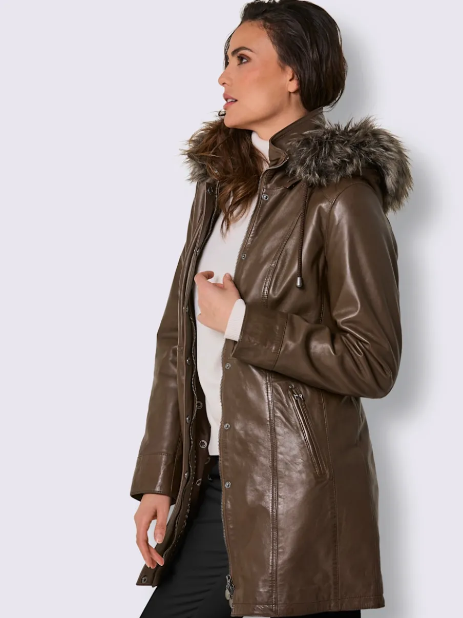 Veste en cuir pur cuir d'agneau nappa
