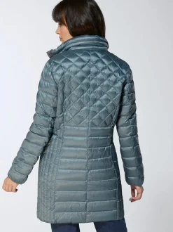 Veste en duvet matelassée avec col montant et poches