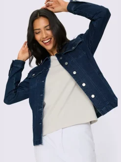 Veste en jean avec col chemise et manches longues