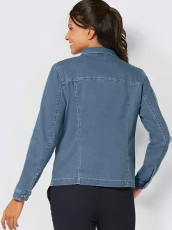 Veste en jean avec col chemise et manches longues