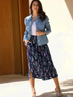Veste en jean avec col chemise et manches longues