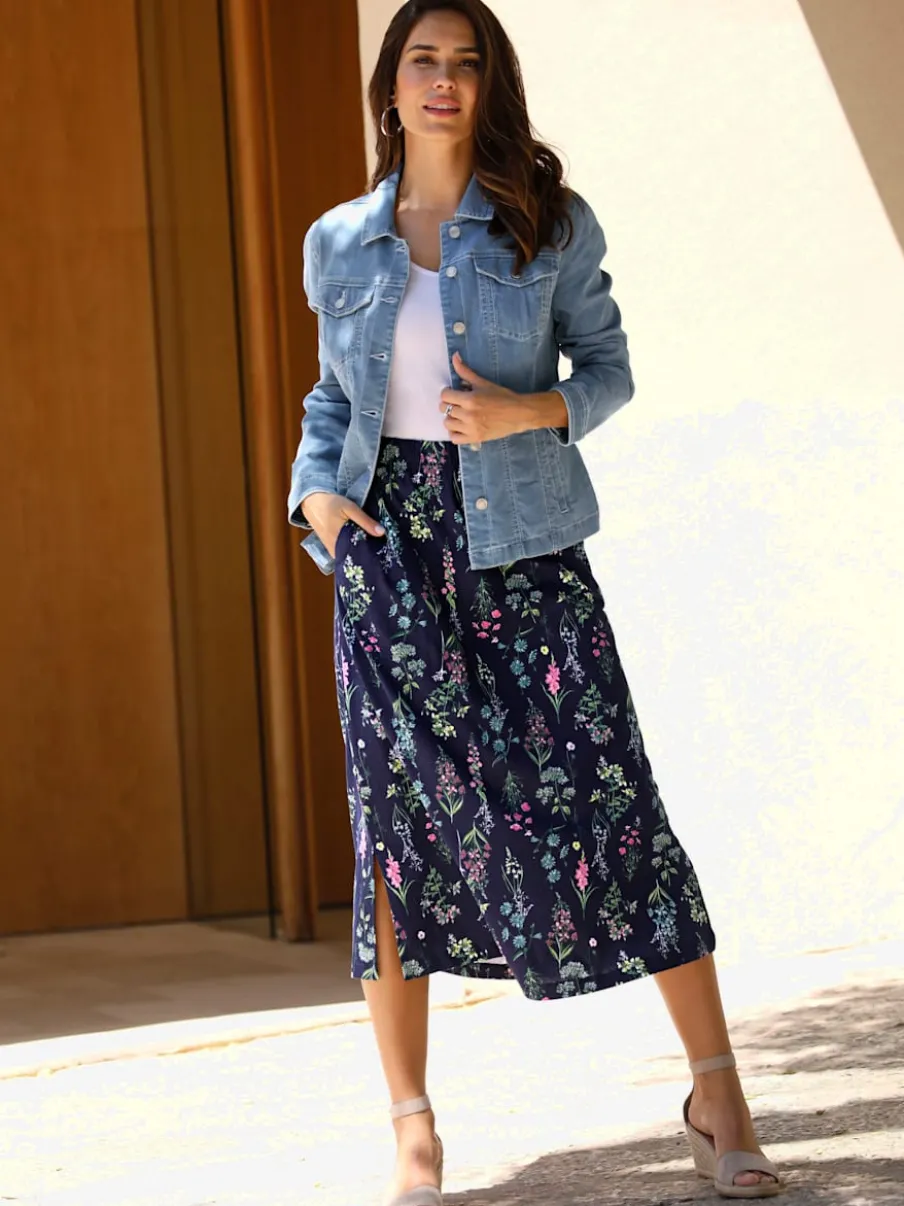 Veste en jean avec col chemise et manches longues