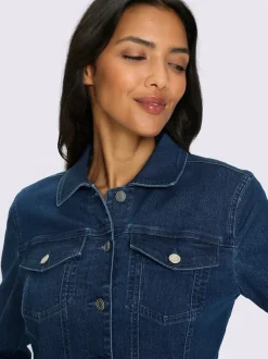 Veste en jean avec col chemise et manches longues