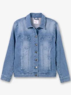 Veste en jean délavage tendance
