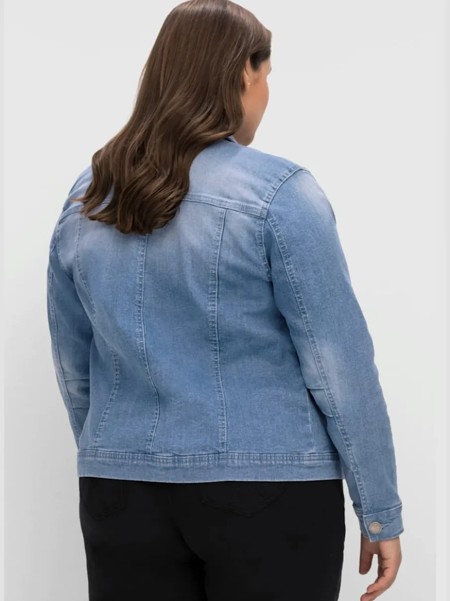 Veste en jean délavage tendance