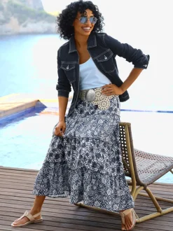 Veste en jean à manches longues avec poches poitrine