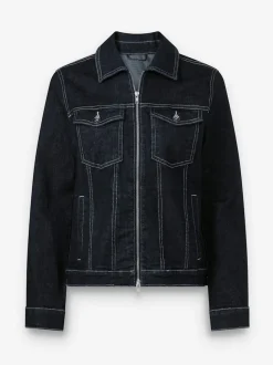 Veste en jean à manches longues avec poches poitrine