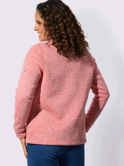 Veste en polaire à col montant et rayures sportives