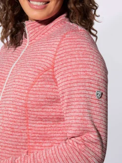Veste en polaire à col montant et rayures sportives