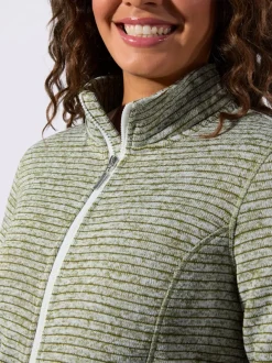 Veste en polaire à col montant et rayures sportives
