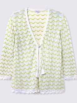 Veste en tricot ajouré