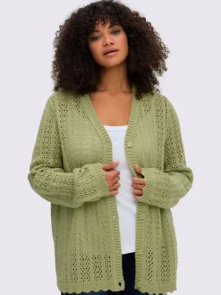 Veste en tricot ajouré coupe courte mode