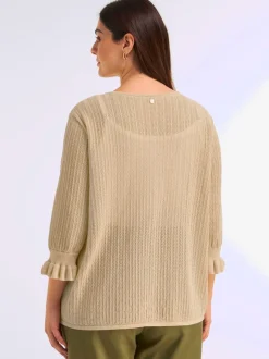 Veste en tricot ajouré motif ajouré léger