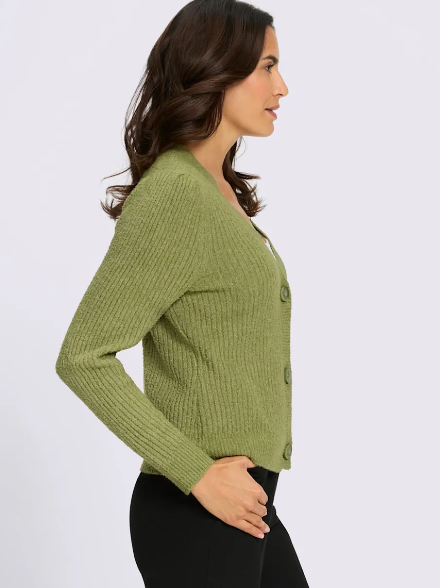 Veste en tricot aspect chiné tendance