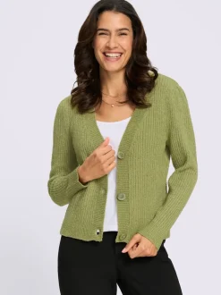 Veste en tricot aspect chiné tendance