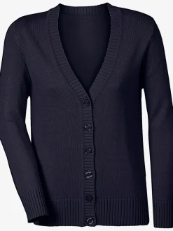 Veste en tricot avec boutons et manches longues confortables