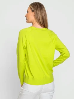 Veste en tricot avec col en V et manches longues