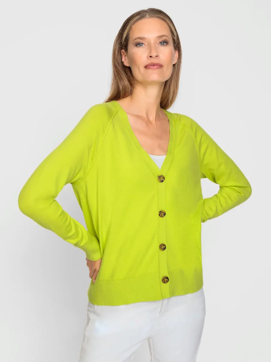 Veste en tricot avec col en V et manches longues