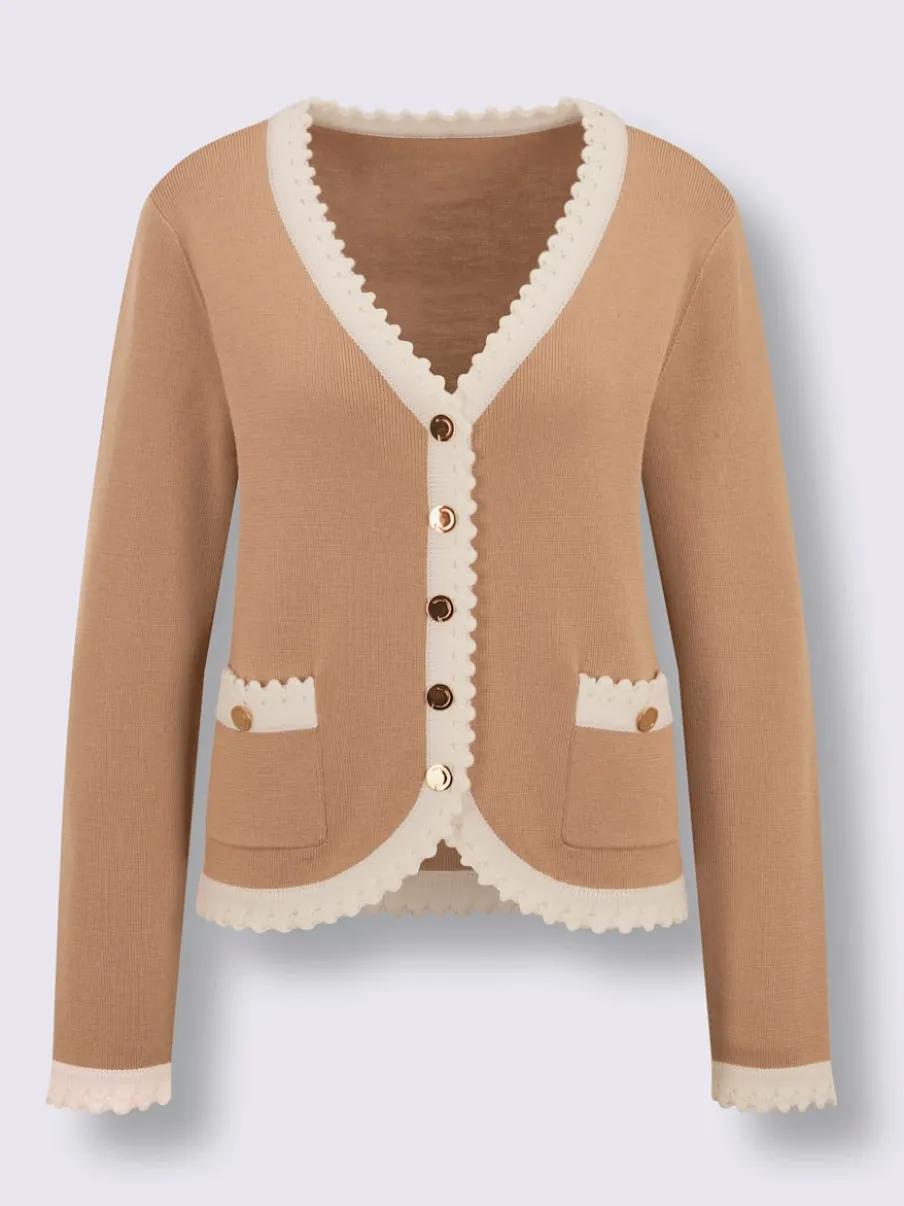 Veste en tricot avec col en V et poches