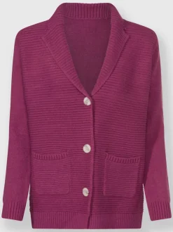 Veste en tricot avec col à revers et poches