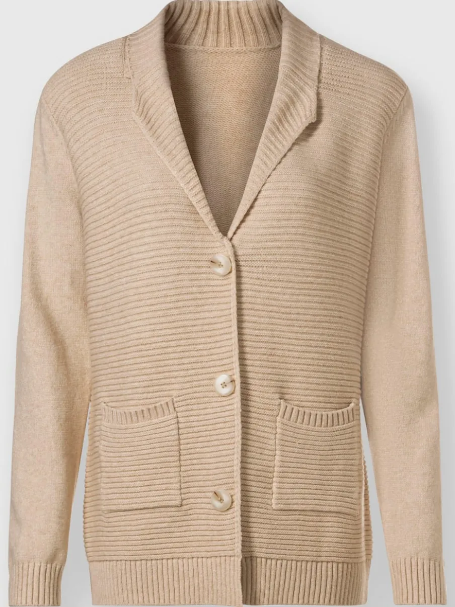 Veste en tricot avec col à revers et poches