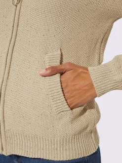 Veste en tricot avec encolure ronde et poches