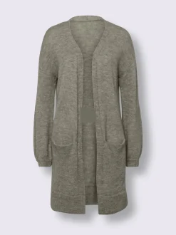 Veste en tricot avec manches longues et grandes poches plaquées